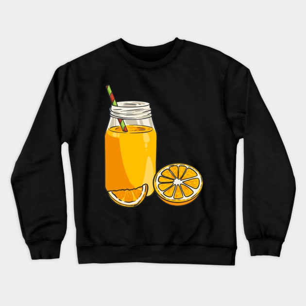 Orange Juice Oranges Fruit Juice Drink Crewneck Sweatshirt by fromherotozero